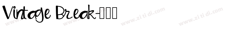 Vintage Break字体转换